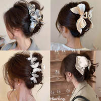 Pince à Cheveux Papillon Glamour en Tissu Acétate de 13 cm, Faite à la Main, Unisexe, Accessoire Cheveux, Prix Usine