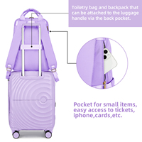 Ensemble de bagages extensible de grande capacité Valise en PP durable et légère avec roues pivotantes pour hommes Sac à dos de voyage pour femmes