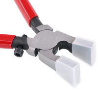 Logo OEM Pince coupante pour verre de 8 pouces à mâchoire incurvée Pince coupante pour brise-verre en métal Pince porte-clés Outil de bris de verre