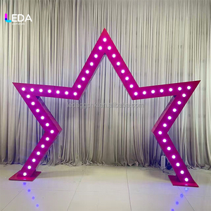 LEDA Easy Assembled Star Shaped Wedding Arch RGB Color <b>Lighting</b> For Wedding <b>Parties</b> And Events Aisle Decoration - Product Image 4