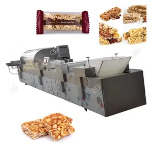 Endüstriyel talep aperatif meyve Bar Nougat yapma makinesi pirinç patlaklı kek enerji Bar Granola kalıplama makinesi