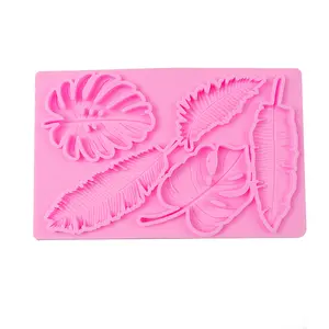 High Quality 3D Leaf Fondant Liquid Silicone Mold Feathers Cake Decoration Pastry Tools Baking Baking Candies DIY Projects Bag