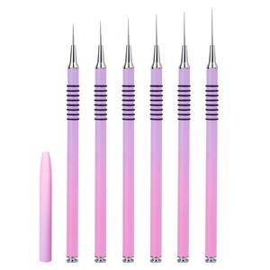 Dégradé poudre fileté longue tige en métal Nail Art stylo ensemble tirer ligne peinture Nail Art stylo ensemble - Product Image 3