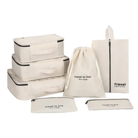 Ensemble de 7 cubes de rangement de voyage personnalisés avec logo, imperméables, pour l'organisation des voyages