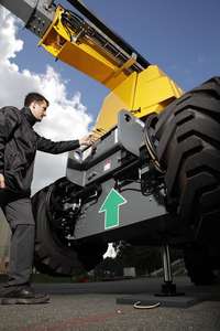 नई पेंटिंग और अच्छे पहियों के साथ हाओट डीजल बूस्ट लिफ्ट Htt43rtj का इस्तेमाल किया, चीन में रेंडहैंड बूस्ट लिफ्ट रेंटल तैयार - Product Image 3