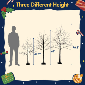 3 Pac <strong>Christmas</strong> Tree with <strong>Purple</strong> Lights, 4FT 5FT and 6FT, Lighted Black Tree for <strong>Christmas</strong> <strong>Decoration</strong> - Product Image 3