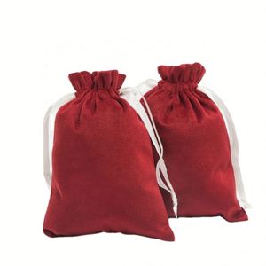 Sacs à cordon personnalisés avec logo pour bijoux, pochettes cadeaux anti-poussière, sacs en velours pour cosmétiques, sacs en velours pour bijoux - Product Image 1