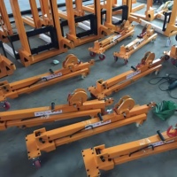 Mini grue pliable mobile, treuil manuel à manivelle, capacité de levage de 200 kg à 3 tonnes, câble en acier pour voiture, bateau, camion, usage domestique