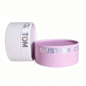 Custom Cosmetic Packaging Cylinder Box Laser Hot Stamping Logo Recyclable Paper Tube - Product Image 1