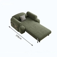 Sofá Cama Esquinero Reclinable, Extensible y Plegable de Tela para Sala de Estar de Apartamento Moderno