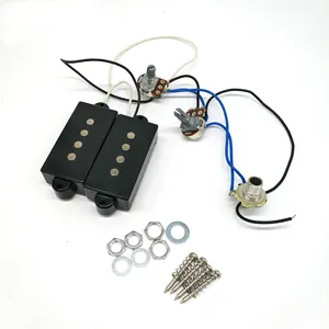 Good quality 4 string PB open style electric guitar bass pickup with connecting line