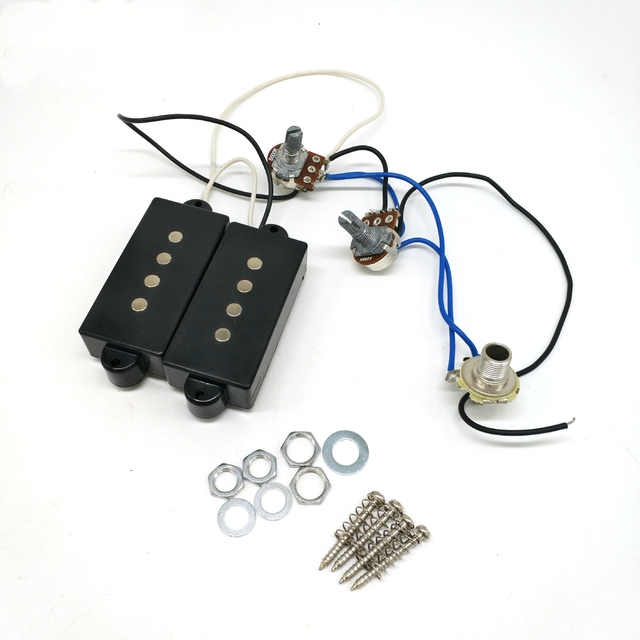 Good Quality 4 String PB Open Style Electric Guitar Bass Pickup with Connecting Line