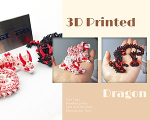 Divertido y Creativo Dragón Articulado Impreso en 3D con Diseño de Corazón, Animales de Cristal Impresos en 3D, Regalo para Niños en Edad Adecuada - Product Image 4