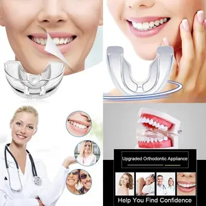 Personalizado grau alimentício tpe dentes lacuna reduzindo alinhamento bocal endireitamento sono cinta sleepobraces dentes cintas