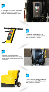 Machine à meuler le béton 220V, polisseuse de sol en béton pour époxy avec aspiration des poussières - Product Image 3