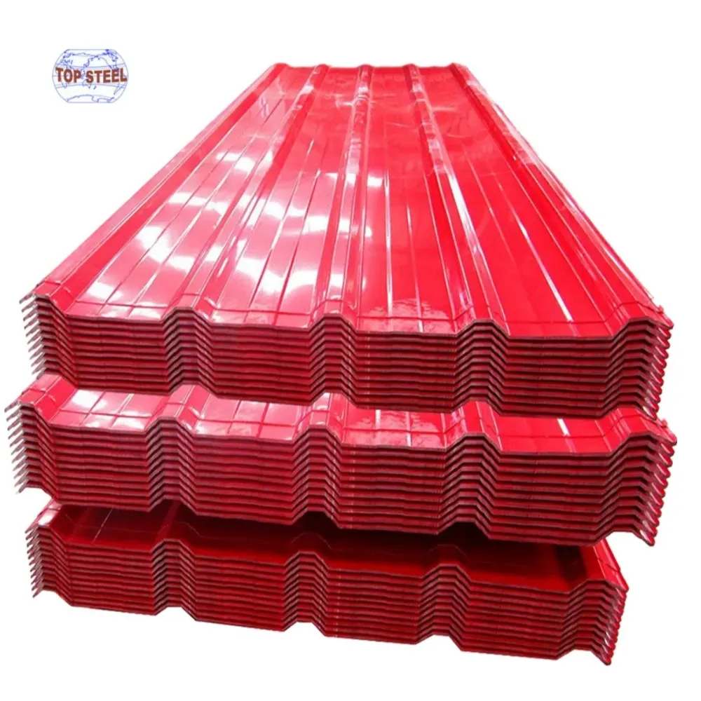 Orange pvc anized 28g corrugated color coated galvanized prepainted steel plate zinc roof sheets ppgl price price per ton