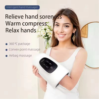 Appareil de massage des mains à compression d'air avec masseur électrique chauffant pour les doigts et les paumes, adapté aux mains arthritiques.