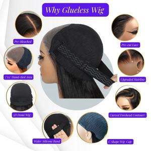 Perruques <span class=keywords><strong>cheveux</strong></span> humains lisses sans colle avec devant en dentelle perruque avec devant en dentelle Hd à cuticules alignées perruques de <span class=keywords><strong>cheveux</strong></span> bruts vietnamiens pour femmes noires - Product Image 6