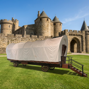 Carro de Acero Eléctrico de 4 Ruedas EGO para Viajes, Cómodo, con Escalera de Transporte Especial, para Glamping, Fácil de Remolcar - Product Image 1