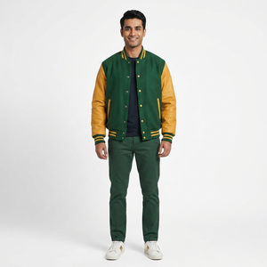 Men Varsity Winter Jacket created for <b>cool</b> day outfits built with structured design rib cuffs and <b>padded</b> inner Design - Product Image 1