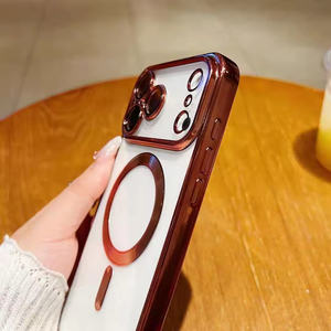 Étui magnétique transparent de luxe pour iPhone 17 Pro Max, compatible avec la recharge sans fil, pour iPhone 16, 15, 14, 11, 12, 13 - Product Image 6