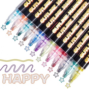 Touchfive — ensemble de marqueurs pour déguisement métallique, marqueurs à double doublure, pack de 12 couleurs - Product Image 1