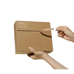 화장품 선물 포장을위한 찢어짐 스트립이있는 도매 맞춤형 재활용 골판지 자체 밀봉 우편함