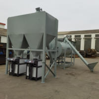 Machines de mélange de mortier à sec simple 1-5t usine de fabrication d'adhésifs pour carrelage équipement de mélange de mastic mural à vendre