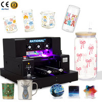 Imprimante UV DTF A3 A4 avec machine d'impression numérique UV à plat en option pour bouteille, verre, acrylique, coque de téléphone, bois, cristal, étiquette