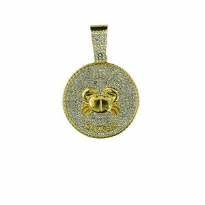 PD3080-3093 i <span class=keywords><strong>segni</strong></span> dello zodiaco Unisex oro ghiacciato placcato strass in lega ciondolo GEMINI cancro acquario PISCES Capricornus - Product Image 2