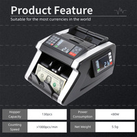 Compteur de billets de banque LD-2610-EURO avec détection UV MG DD, 900 pièces/min, machine de comptage de billets à alimentation arrière pour espèces