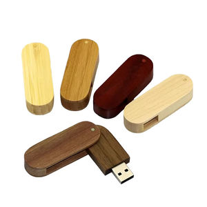 Clé USB en bois pivotante 8 Go OEM – Cadeau promotionnel en bois - Product Image 1