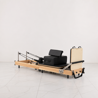 Machine de Pilates pliable en bois de chêne massif - Durable, réglable pour la maison, la salle de sport, la musculation, portable, système multi-ressorts