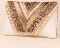 Tas Selempang Wanita Desainer Model Terbaru Berhias Manik-Manik, Tas Bahu Buatan Tangan untuk Acara Malam, Tas Clutch Belanja