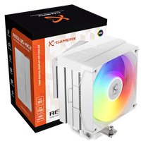 Gamer-X MK2 ARGB Disipador de calor Ventilador Cojinete fluido 120x120x25mm 89.4CFM para Intel 1700/1200/115X para procesadores AM5 Temperatura en tiempo real