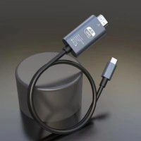 Cable de Transmisión de Pantalla Tipo C a Macho, Adaptador de Video Multidispositivo para Consola de Juegos Steam, Laptop, Tablet, Teléfono Móvil, Monitor