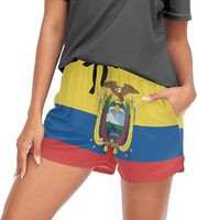 Pantalones Cortos de Playa de Verano con la Bandera de Ecuador, Pantalones Cortos de Moda para Mujer con Bolsillos y la Bandera de Ecuador