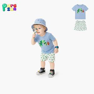Puresun 独立日短袖儿童服装套装 儿童服装印花 100% 棉 男童服装套装 - Product Image 3