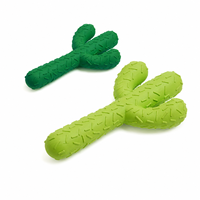 Jouet pour chien en caoutchouc Cactus de la collection Brand, avec design multi-grip de 19,6 cm pour soulager l'ennui et l'exercice oral quotidien