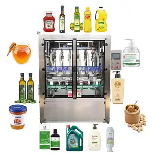 4/2 Nozzles Jam Filling Machine Automatic Overflow Liquid Bottle Filler Paste Bottle Filling Machine