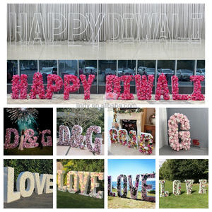 Lettres lumineuses géantes en métal pour événements de mariage, numéros de 0 à 9, OH BABY, 4 pieds, RGB LED, pour décoration d'anniversaire - Product Image 6