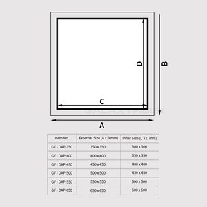 Panel de Acceso Cuadrado Impermeable e Ignífugo, Puerta de Inspección para Pared, Baño, Cocina, Servicio de Plomería - Product Image 6