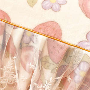 アメリカンスタイル花柄刺繍ベッドシーツとスカートセット防水フランネルフリース家庭用 - Product Image 4