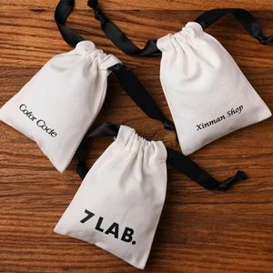 Wholesale Eco Muslin Cotton Gift Packaging Pouch Customized Logo and Size Organic Cotton <b>Drawstring</b> <b>Bag</b> - Product Image 5