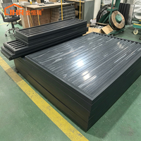 Panneaux de clôture pleine intimité en aluminium thermolaqué noir, clôture extérieure solide pour villa, jardin, usage résidentiel