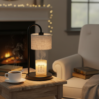 Lampe chauffe-bougie électrique vintage élégante en métal, diffuseur d'arômes, chauffe-cire, lumière parfumée personnalisable pour l'intérieur