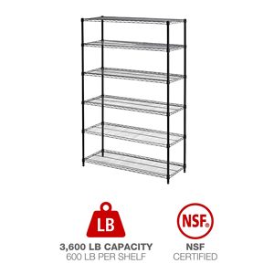 Étagère métallique industrielle à 4 niveaux robuste, polissage chromé, étagères en fil métallique, étagère durable à 4 niveaux - Product Image 4