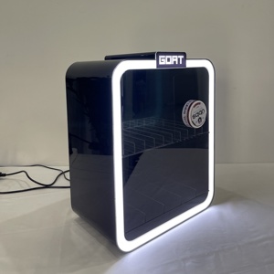 LED Display <b>Cabinet</b> with Tiered Plastic Shelves for Tobacco Product Showcase <b>Lockable</b> Countertop Acrylic Two-Layer Smoke Rack - Product Image 3