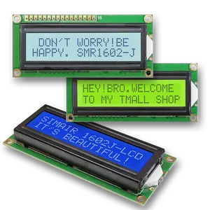 LCD Màn hình hiển thị 1602 16x2 16*2 16pin SPI I2C 80x36mm COB STN nhân vật LCD module màu xanh Vàng-Xanh 2x16 LCD hiển thị