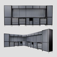 Armoire à outils modulaire combinée pour atelier et garage, coffre à outils, établi, poste de travail, emballage en carton